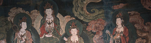 Mogao cave mural of bodhisattvas